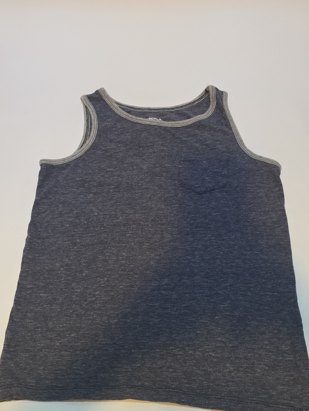Kids Dark Blue Tank Top with Contrast Trim